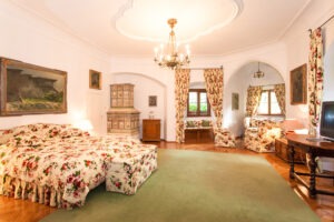 Schlafzimmer, Schloss Rubein in Südtirol
